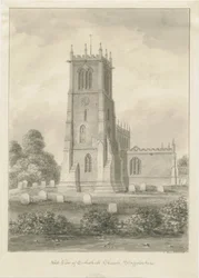 Eccleshall kyrka: sepiateckning