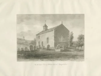Elkstone Chapel: sepiateckning