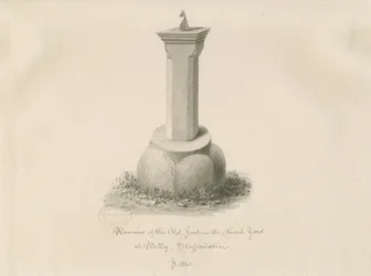 Typsnitt i Betley Church: sepiateckning