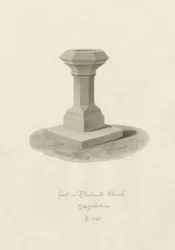 Typsnitt i Bucknall Church: sepiateckning