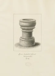 Typsnitt i Eccleshall Church: sepiateckning