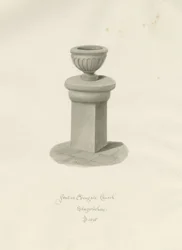 Typsnitt i Edingale Church: sepiateckning