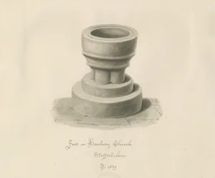 Typsnitt i Hanbury Church: sepiateckning
