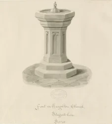 Typsnitt i Haughton Church: sepiateckning