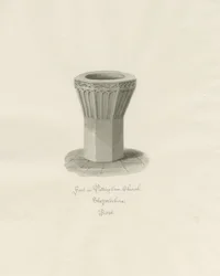 Typsnitt i Pattingham Church: sepiatvättteckning, 1846
