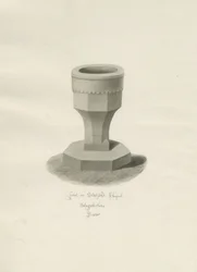 Typsnitt i Statfold Chapel: sepiateckning, 1848
