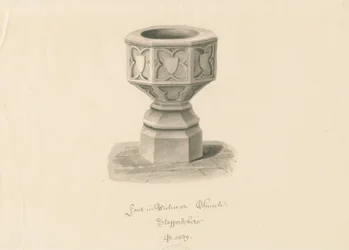 Typsnitt i Wichnor Church: sepiateckning
