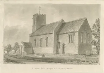 Gayton Church: sepiateckning, 1841