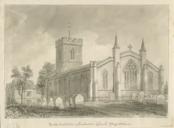 Harborne Church: sepiateckning