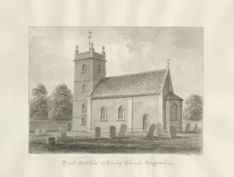 Himley Church: sepiateckning