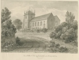Horton Church: sepiateckning