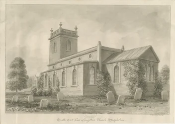 Ingestre kyrka: sepiateckning