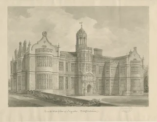 Ingestre Hall: sepiateckning