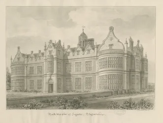Ingestre Hall: sepiateckning