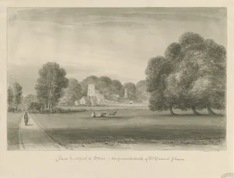 Lichfield - Stowe: sepiateckning, 1841