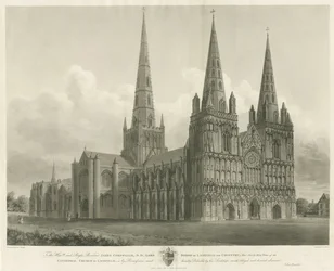 Lichfield Cathedral - North West View: gravyr, [1807]