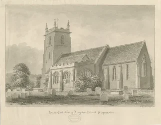Longdon Church: sepiateckning