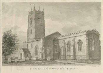 Mayfield Church: sepiateckning, 1839