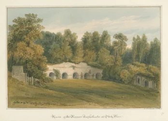 Oxfordshire - Henley upon Thames - Romersk amfiteater på Park Place, 1826