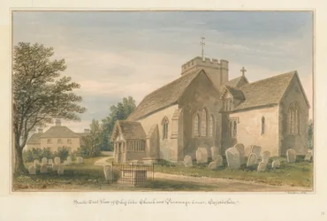 Oxfordshire - Shiplake Church and Parsonage House, 1830