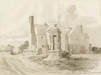 Patshull - Pepperhill: sepiatvättteckning, 30 augusti 1820