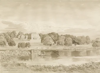 Patshull House: sepiatvättteckning, 26 augusti 1820