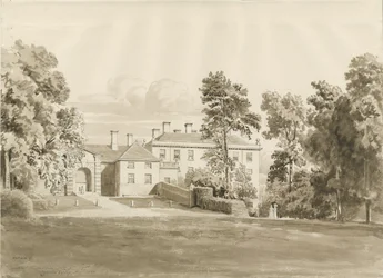 Patshull House: sepiatvättteckning, augusti 1820 (ritning)