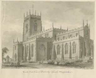Penkridge Church: sepiateckning