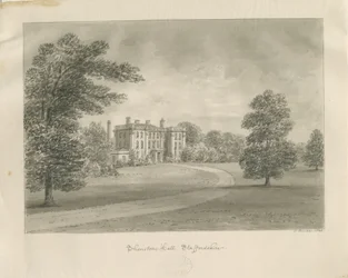Shenstone Park - Hall: sepiateckning