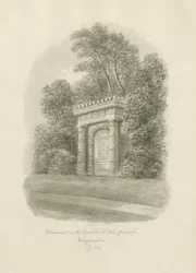 Shugborough - Monument: sepiateckning