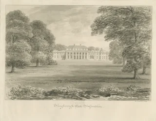 Shugborough Hall: sepiateckning