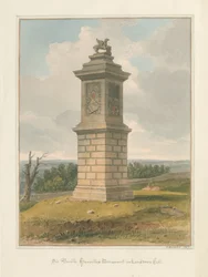 Somerset - Lansdowne Hill - Sir Beville Grenvilles monument, 1827