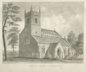 Standon Church: sepiateckning