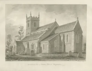 Standon Church: sepiateckning