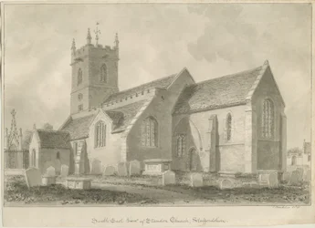 Standon Church: sepiateckning
