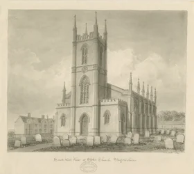 Stoke-upon-Trent Church [Ny]: sepiateckning