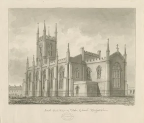 Stoke-upon-Trent Church [Ny]: sepiateckning