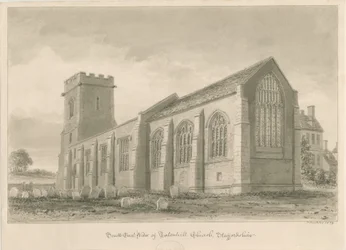 Tatenhill Church: sepiatvättteckning