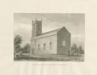 Warslow Church: sepiateckning