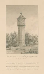 Westmorland - Brougham Castle - Countess Pillar: sepiateckning, 1800