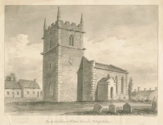 Wetton Church: sepiateckning, 1839