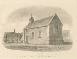 Wheaton Aston Chapel: sepiatvättteckning