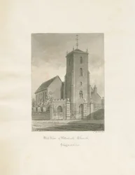 Willenhall Church: sepiateckning, 1846