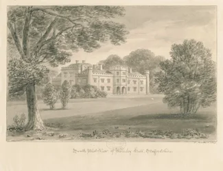 Wolseley Hall: sepiateckning, 1841