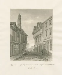 Wolverhampton - Lichfield Street: sepiateckning