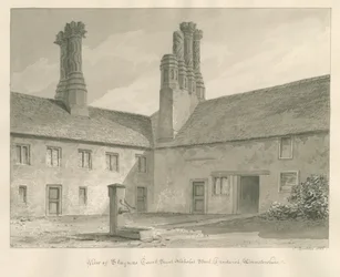 Worcestershire - Droitwich - Staynors Court: sepiateckning, 1833