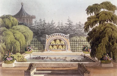 En bigård, från "Hints On Ornamental Gardening", 1822