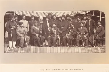 Amir Yakub Khan och Sirdars från Kabul