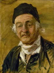 Porträtt av "Commodore" Samuel Wilkes, inlagd på Greenwich Hospital (London, England), deltog i slaget vid Trafalgar (1805), men titeln Commodore han bär är bara ett smeknamn