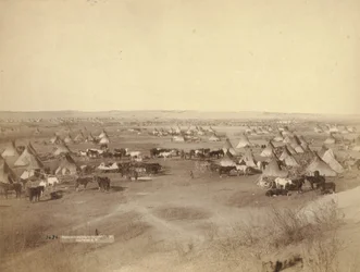 Fientligt indianläger, 1891